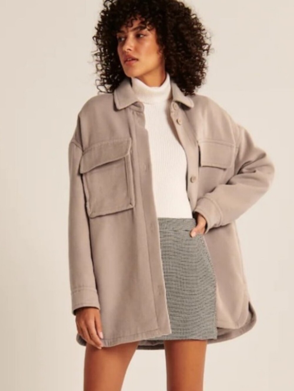 Abercrombie Oversized Cozy Shirt Jacket - XS